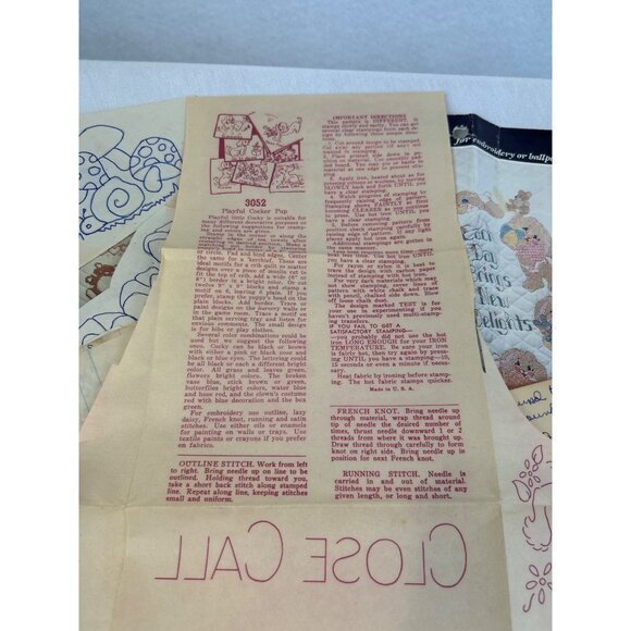 Vintage Ephemera Crafting Aunt Marthas Hot Iron Transfers For Embroidery - Picture 3 of 7